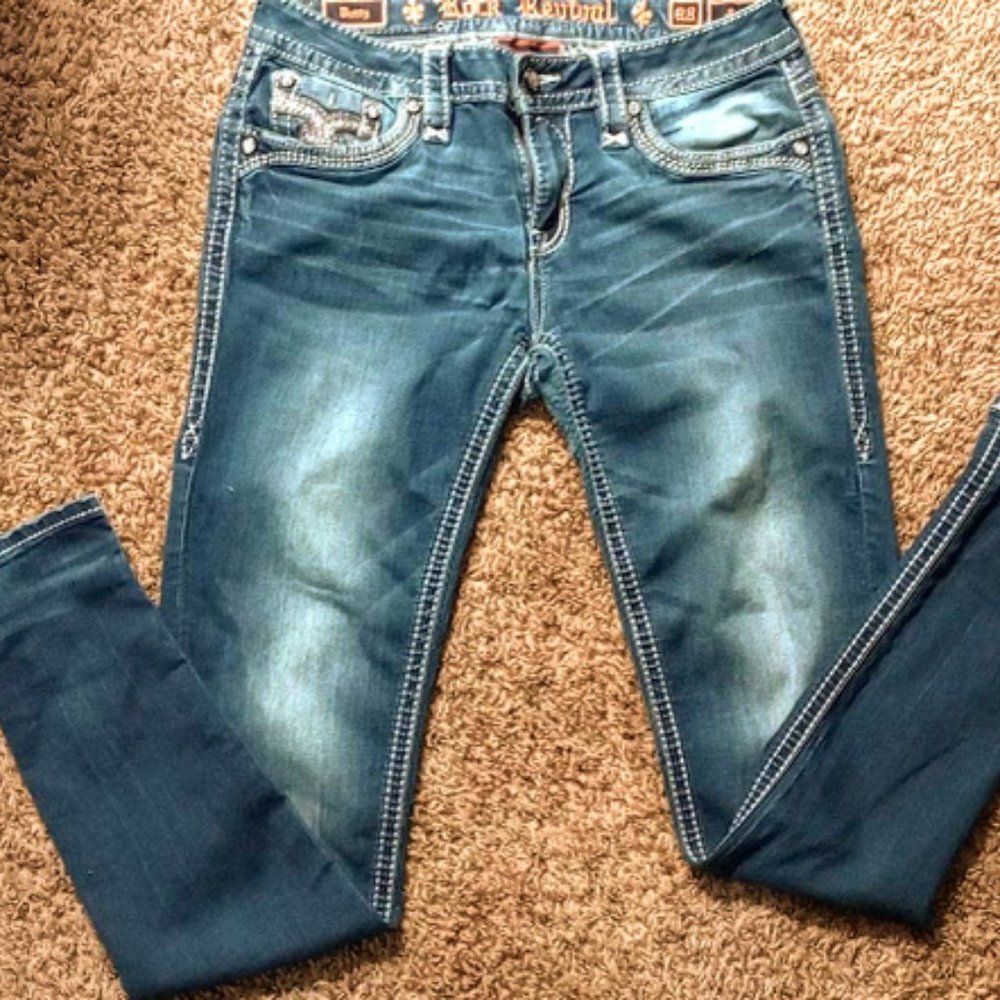 Womens Rock Revival Skinny Jeans